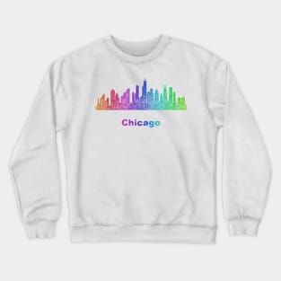 Rainbow Chicago skyline Crewneck Sweatshirt